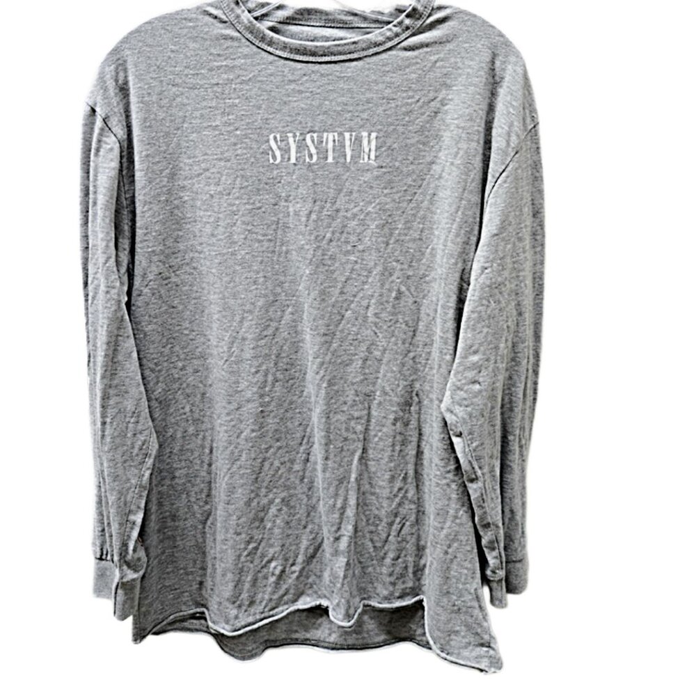SYSTVM MENS MEDIUM DESIGNER MENS STREET URBAN LONG SLEEVE  T-SHIRT JERSEY TOP